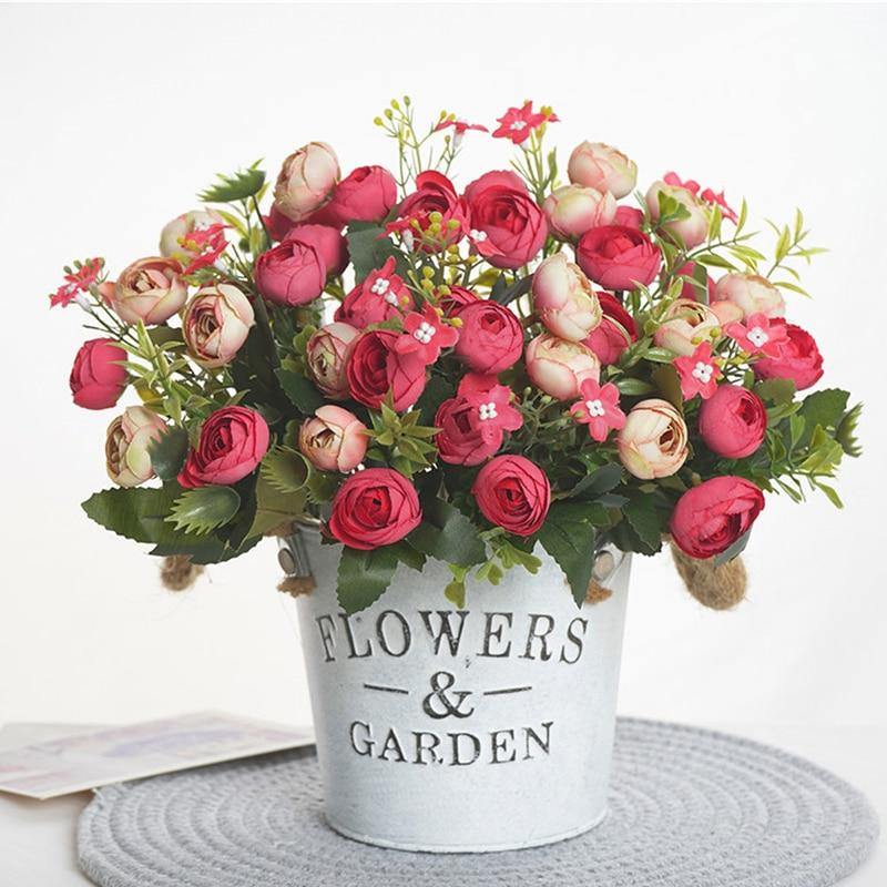 Rose Small Bud Artificial FLowers - funny gifts store