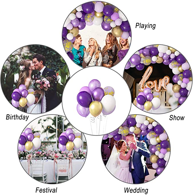 129Pcs/lot Garland Confetti Ballons Arch Chain Birthday Party Decor