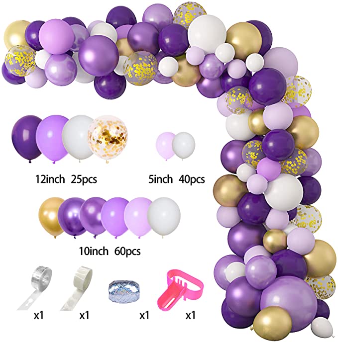 129Pcs/lot Garland Confetti Ballons Arch Chain Birthday Party Decor