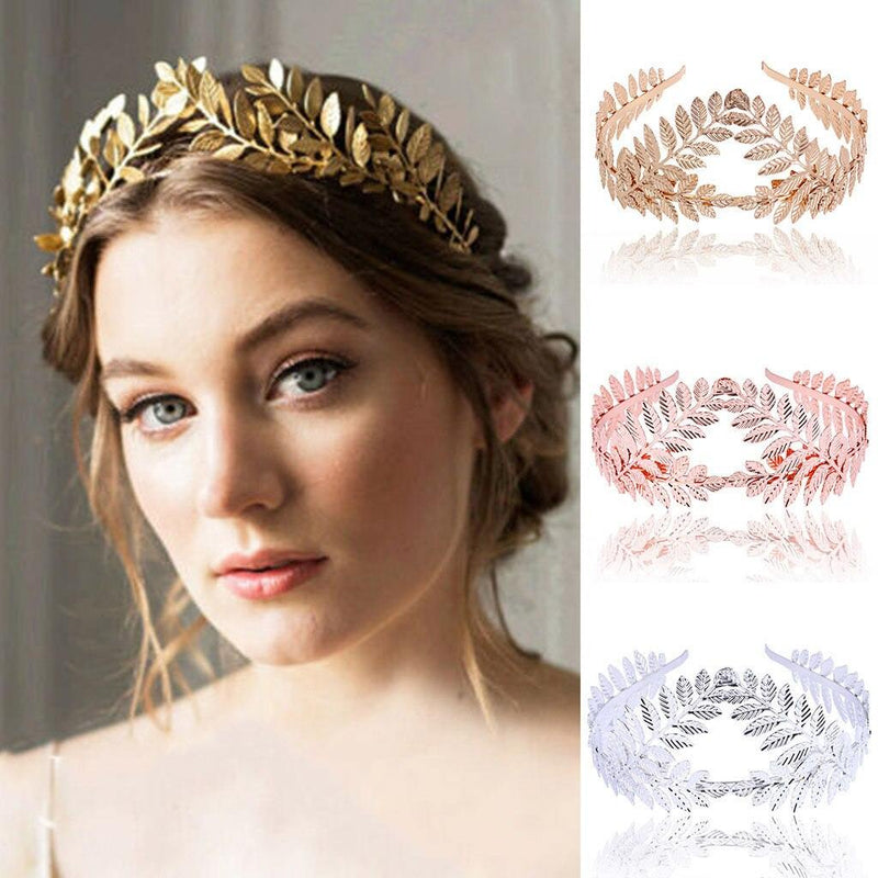 Headband Goddess Leaf Flower Hair Crown Head Piece HeadWear - funny gifts store