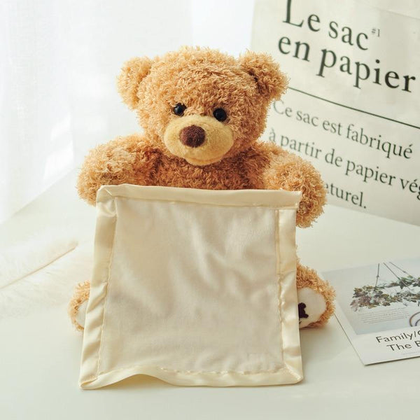 Teddy Bear Playing Hide-and-seek Electronic Music Plush Doll Toy - funny gifts store