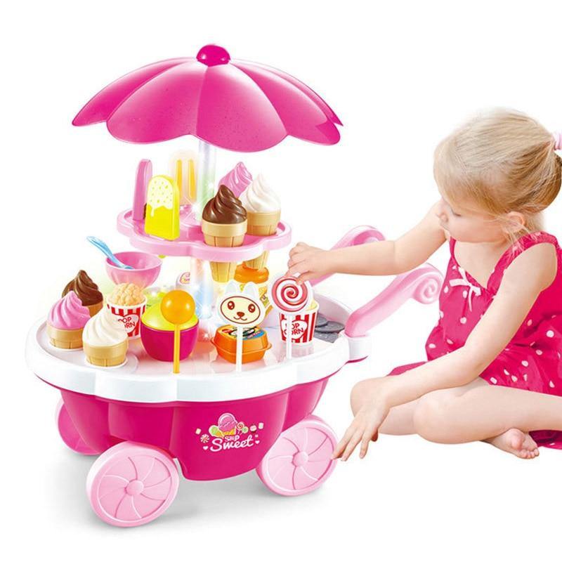 Simulation Candy Music Ice Cream Mini Push Car Educational Toys - funny gifts store