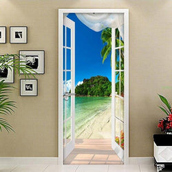 3D Sticker Window Beach Seaside Wall Art - funny gifts store