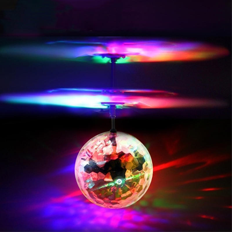 Flying Ball Infrared Induction Crystal Flashing Light USB  Educational Toys