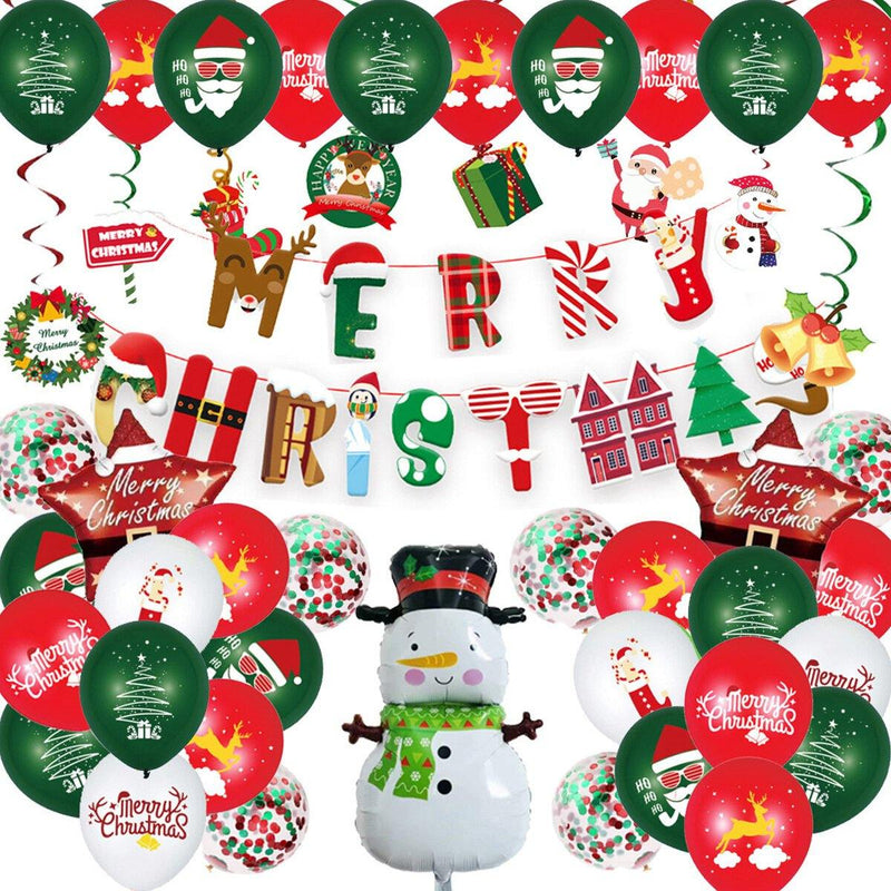 DIY Merry Christmas Balloon  Snowman Party Decoration - funny gifts store