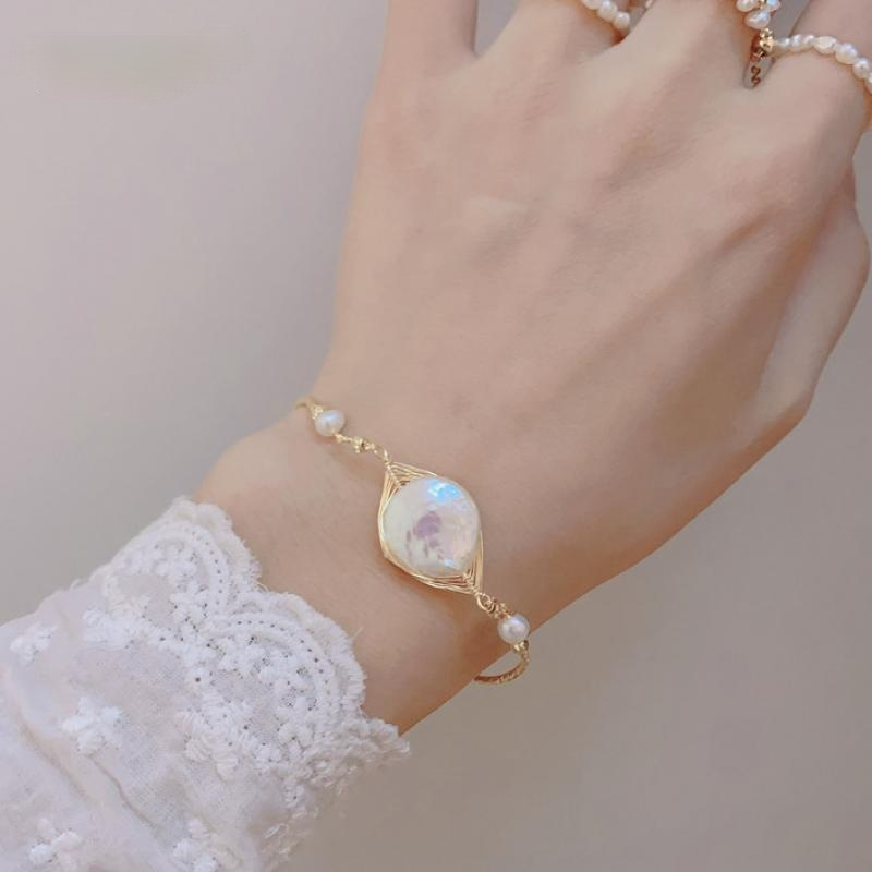 Vintage Baroque Hand-Woven Shaped Pearl Bracelets - funny gifts store