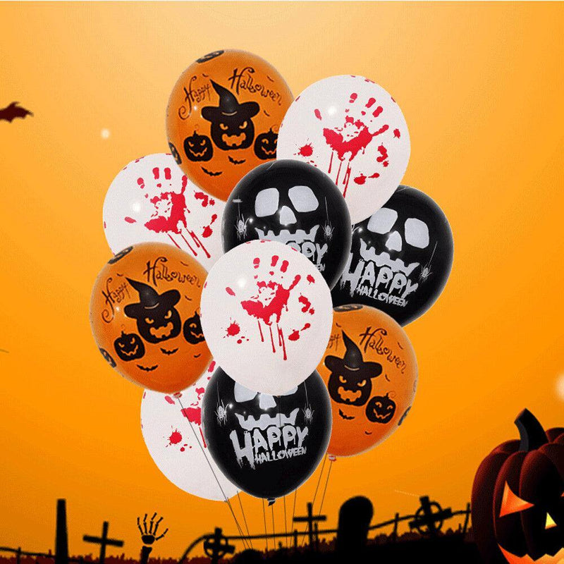 Pumpkin Skeleton Blood Hand Black Party Decoration - funny gifts store