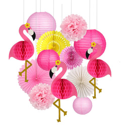 Flamingo Paper Flowers Tissue Paper Party Decoration Set