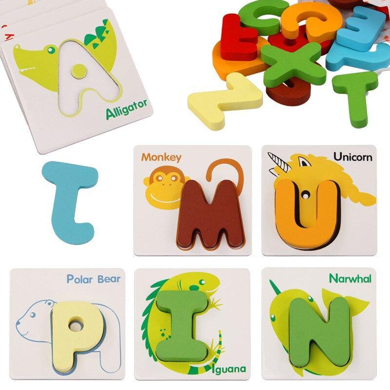 Baby Early English Learning Game Cards Logic&Puzzle Toys - funny gifts store