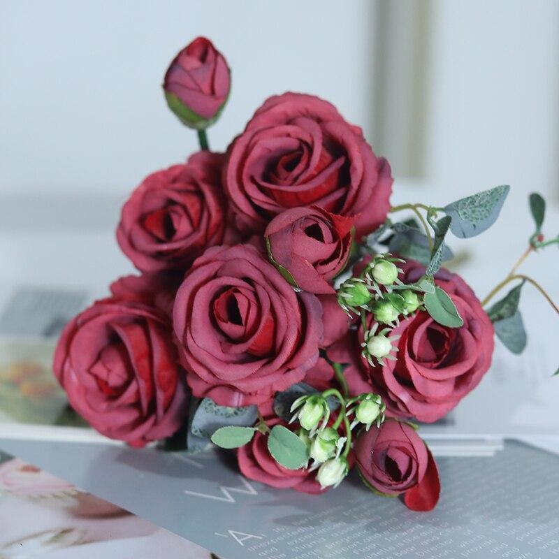 Beautiful Roses Silk Artificial FLowers - funny gifts store