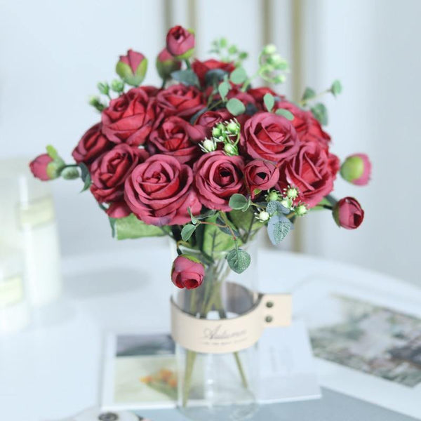 Beautiful Roses Silk Artificial FLowers - funny gifts store