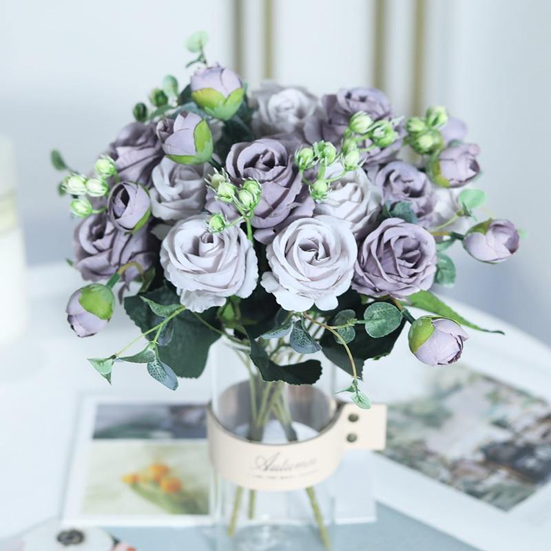 Beautiful Roses Silk Artificial FLowers - funny gifts store