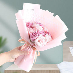 Mom Bunch of Soap Flowers With Delicate Wrap Artificial Flower Gifts - funny gifts store