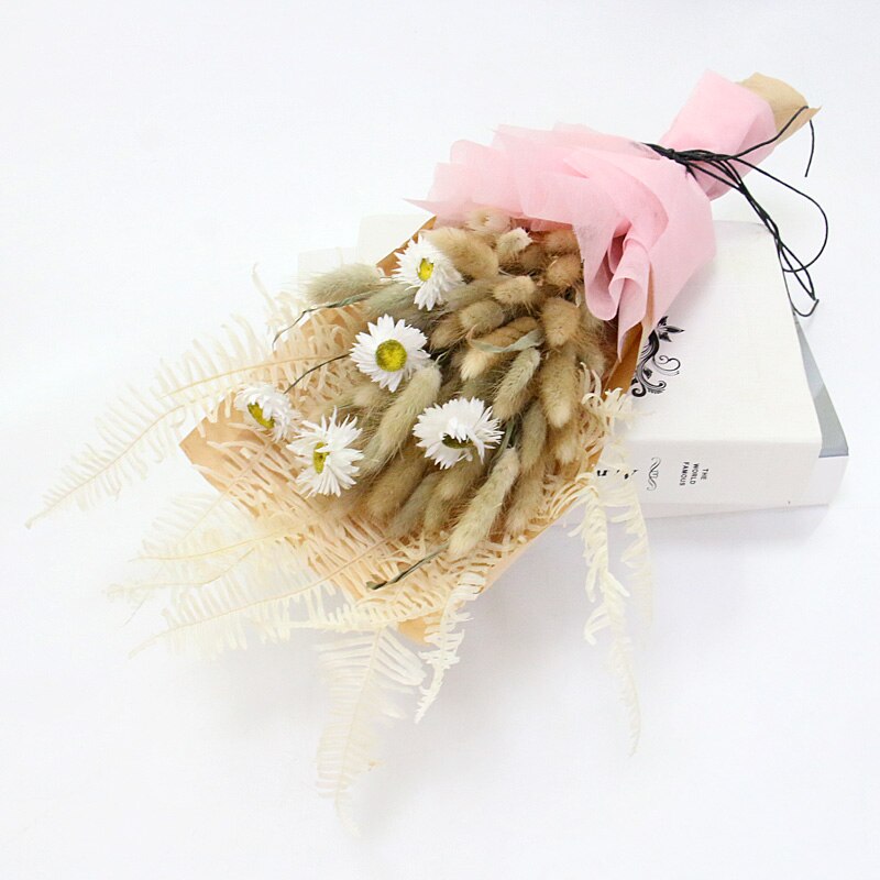 Rabbit Tail Grass Daisy Mix Dried Flowers Birthday Valentine's Day Wedding Gifts