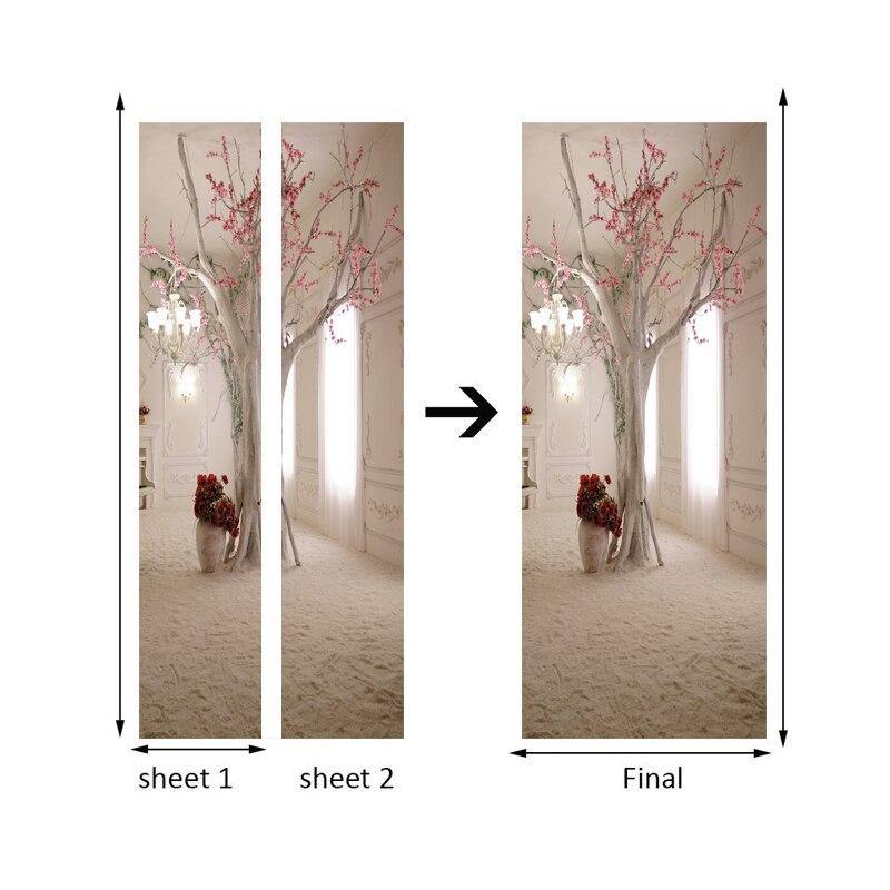 Door Sticker Mural 3D Creative Space Tree PVC Wall Art - funny gifts store