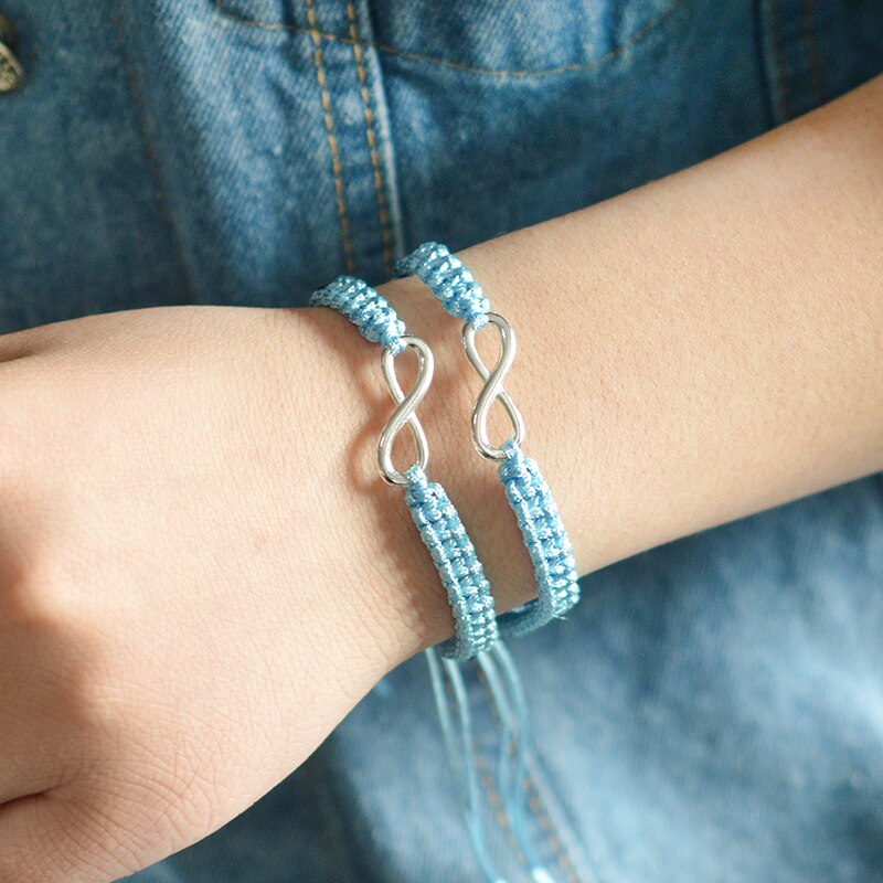 Braided Ribbon Bracelet Friendship Bracelets 2Pcs/Set