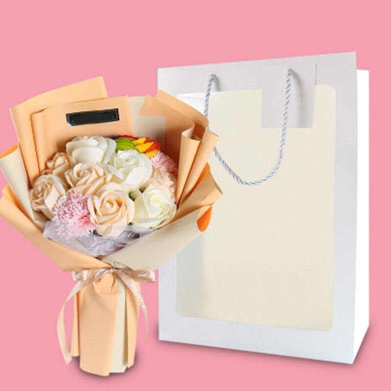 Mom Bunch of Soap Flowers With Delicate Wrap Artificial Flower Gifts - funny gifts store