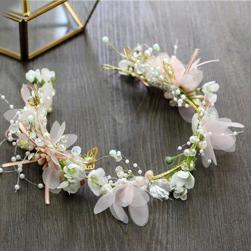 Bridal Wedding Flower Crown Sweet Hairbands Headwear - funny gifts store