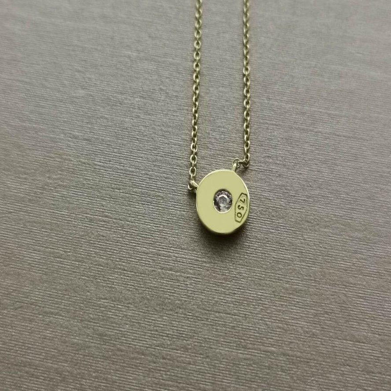 S925 Sterling Silver Classic Mini Tag Coin Pendant Necklace - funny gifts store