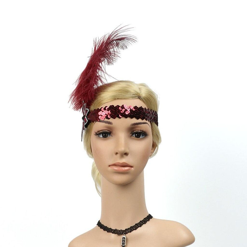 Women's Vintage Sequins Party Headpiece HeadWear - funny gifts store