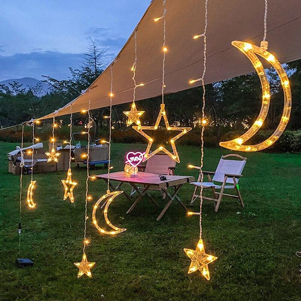 Solar Lamp Star Moon Fairy Curtain String Lights Light