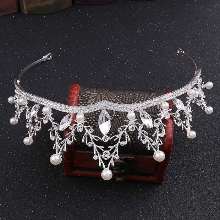 Baroque Royal Pricess Diadem Shining Crystal HeadWear - funny gifts store