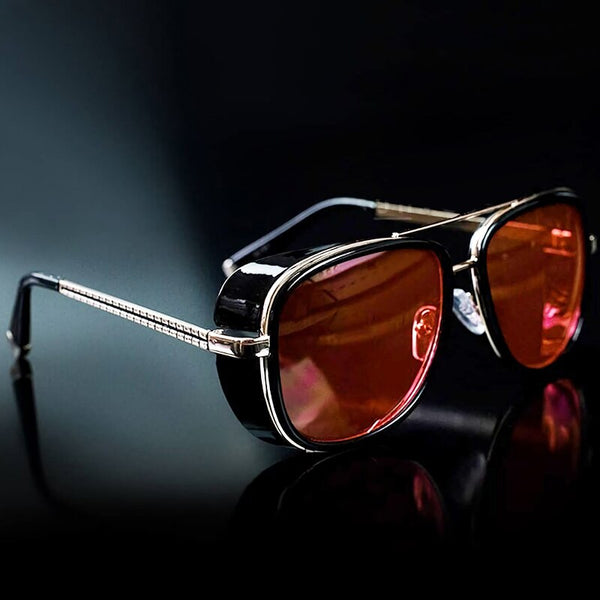 Men Retro Steampunk Sunglasses