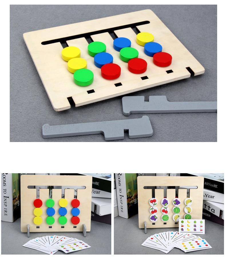 Colors And Fruits Double Sided Matching Game Educational Toys - funny gifts store