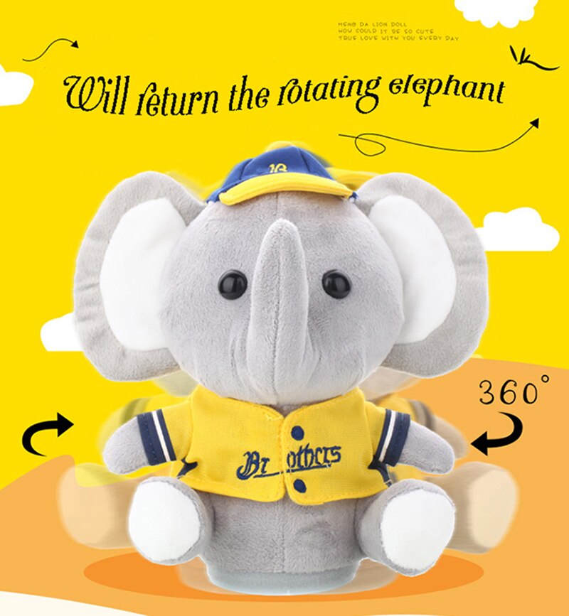 Recording Back Rotating Elephant Speaking Doll&Plush Toys