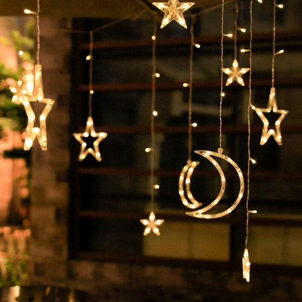 Solar Lamp Star Moon Fairy Curtain String Lights Light