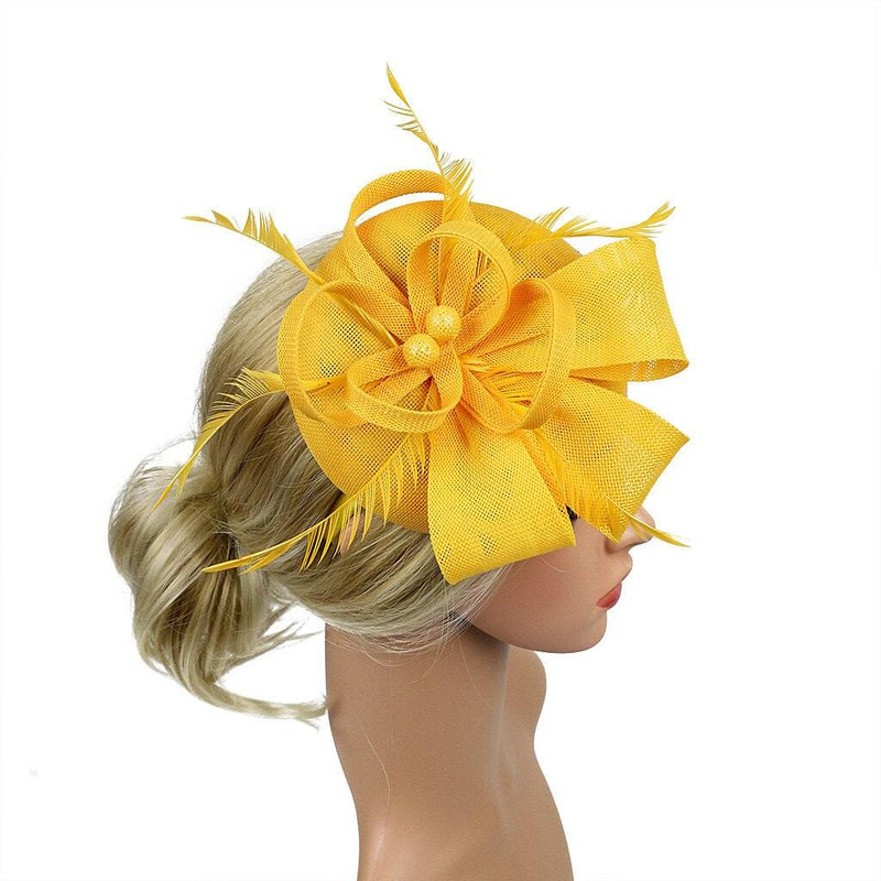 Women Chic Fascinator Hat Cocktail Wedding Party HeadWear - funny gifts store