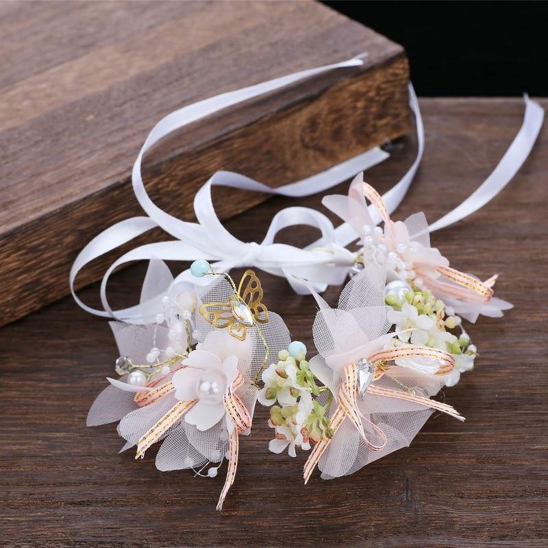 Bridal Wedding Flower Crown Sweet Hairbands Headwear - funny gifts store