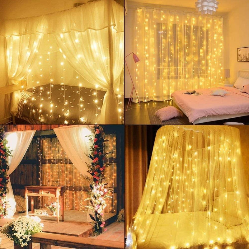 Solar Lamp LED String Lights Outdoor Modes Fairy Curtain Light