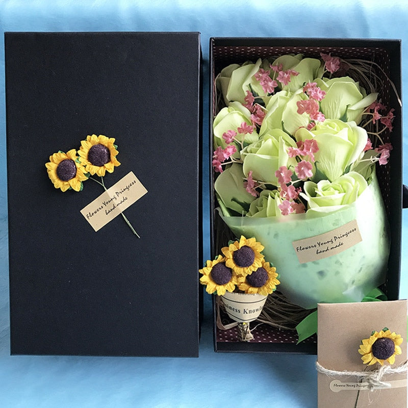 Soap Flower Simulation Box Small Bouquet Valentine's Day Wedding Gift