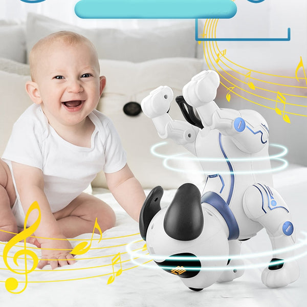 Kids Robot Dog Voice Remote Control RC Toy Birthday Gift