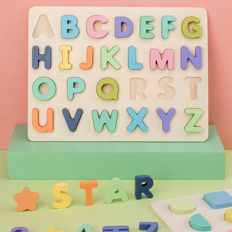 Kids Early Educational Montessori ABC Puzzle Modle Toy