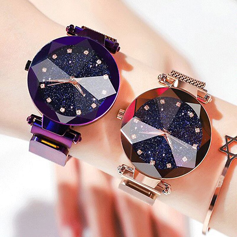 Magnetic Starry Sky Clock Women Watches