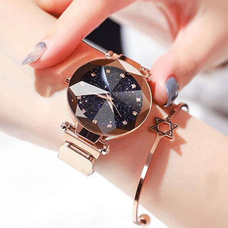 Magnetic Starry Sky Clock Women Watches