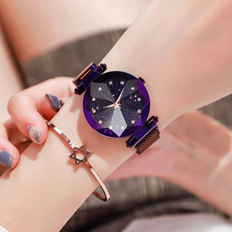 Magnetic Starry Sky Clock Women Watches