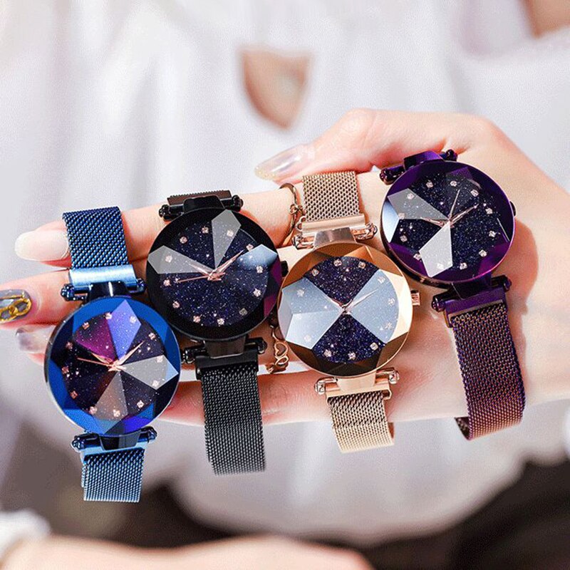 Magnetic Starry Sky Clock Women Watches