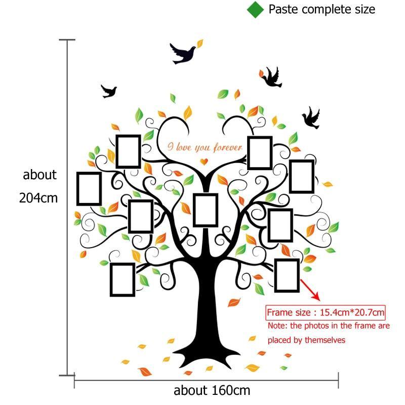 Family Tree Heart-shaped Photo Frame Wall Art - funny gifts store