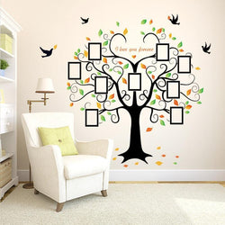 Family Tree Heart-shaped Photo Frame Wall Art - funny gifts store