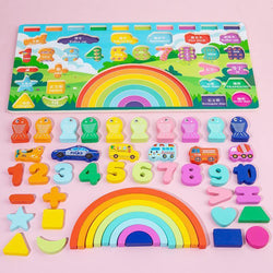 Logarithmic Board Math Fishing Wooden Toys - funny gifts store