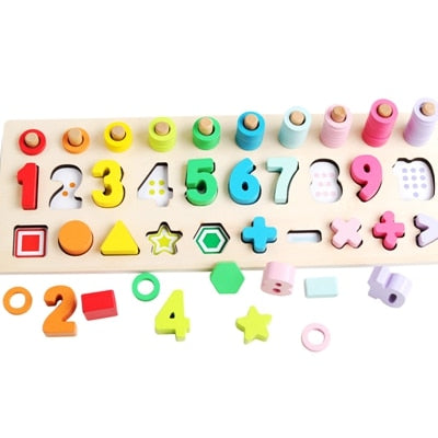 Wooden Math Teaching Aids Educational Modle&Building Toys