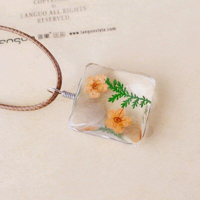 Natural Daffodil Dried Flower Necklace - funny gifts store