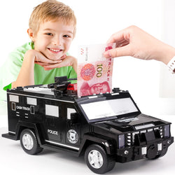 Piggy Bank ATM Fingerprint Password Cash Car Educational Toys