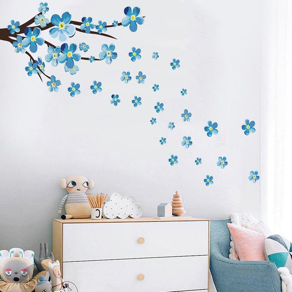 Plum Blossom Decals Background  Wall Art - funny gifts store