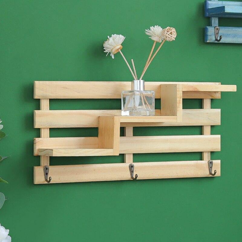 Retro Wood Wall Storage Rack Crafts - funny gifts store