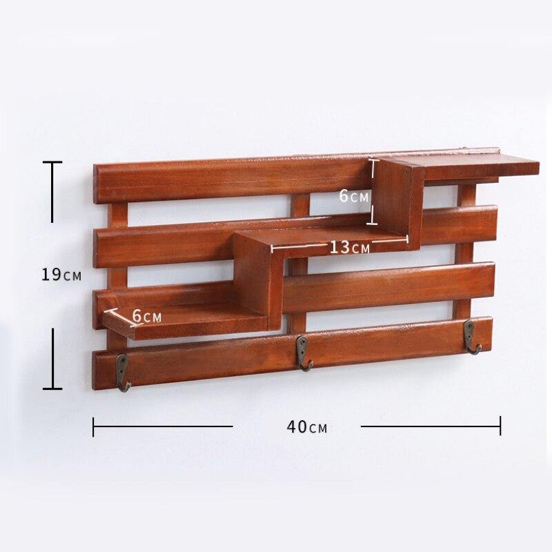 Retro Wood Wall Storage Rack Crafts - funny gifts store