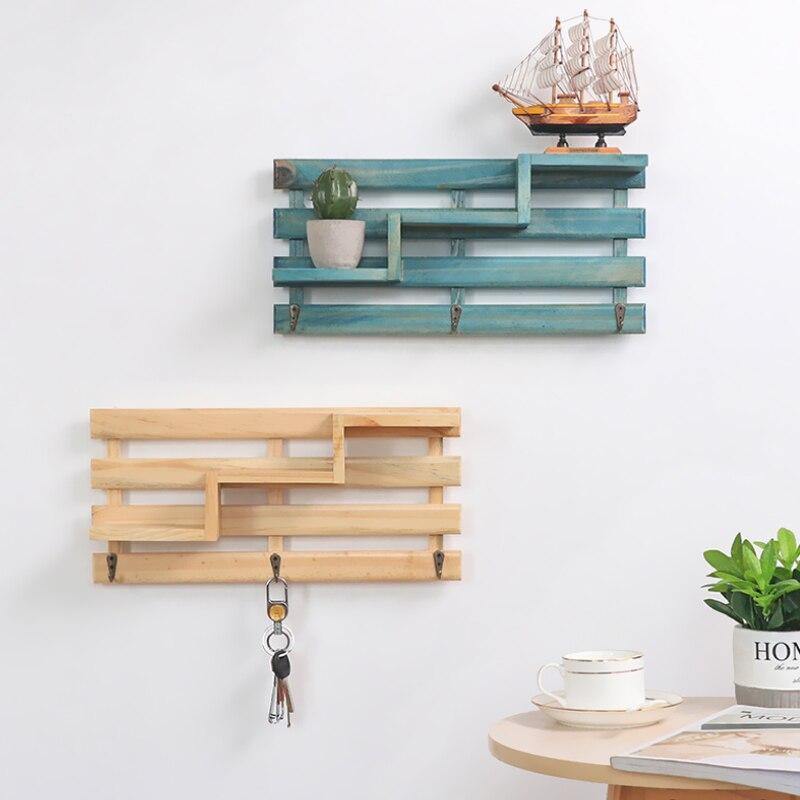 Retro Wood Wall Storage Rack Crafts - funny gifts store